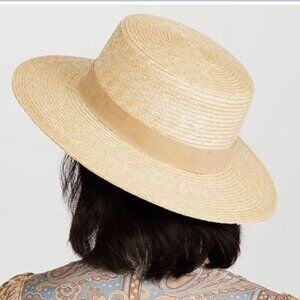 Spencer boater hat with suede